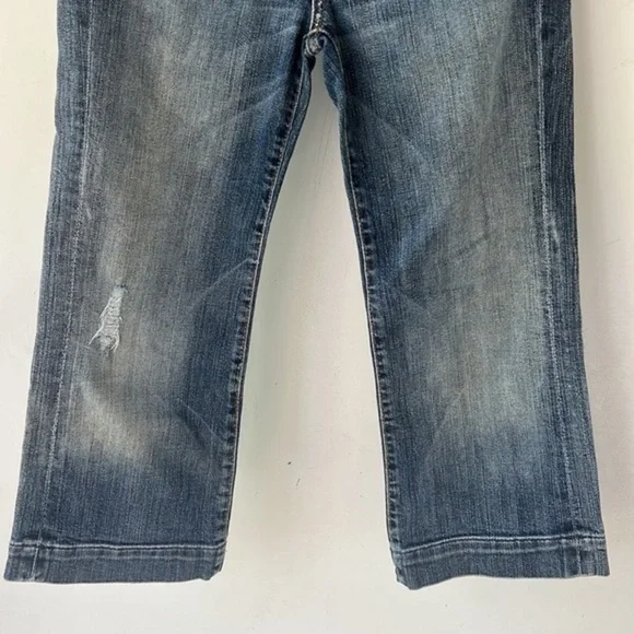 7 For All Mankind Dojo Jeans Size 24 Womens Denim Bermuda Shorts 7FAMK Cotton - Picture 4 of 12